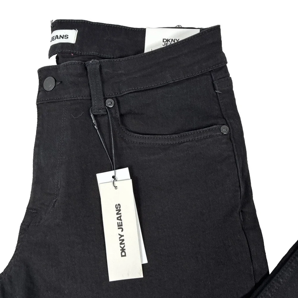 New Mens DKNY Jeans Bedford Slim Black Denim Size 32x30 NWT $79
